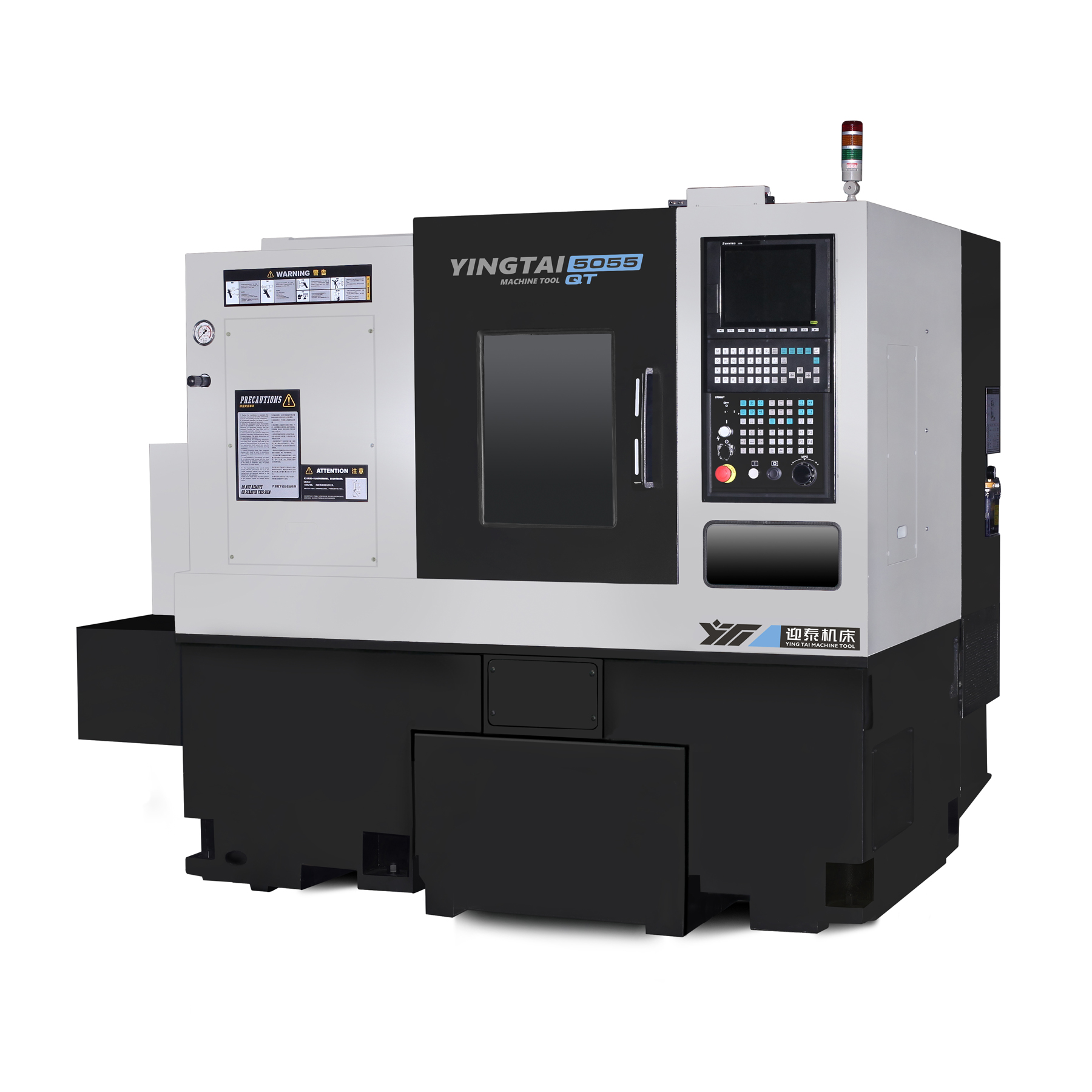 QT5055 High/Low Track Slant Bed/High Precision CNC Lathe